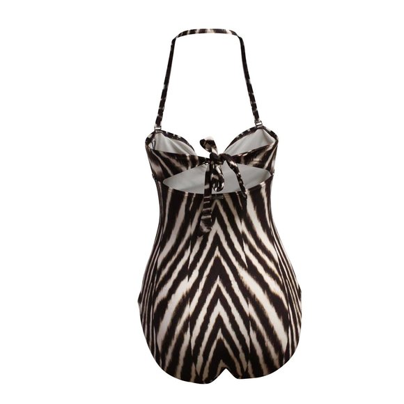 NWT Calvin Klein Animal Bandeau One-Piece Swimsuit - Picture 3 of 5